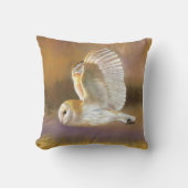 Coussin Barn Owl. A Time to Fly.  (Recto)