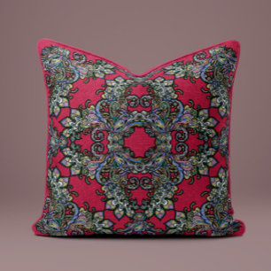 Coussin baroque Splendor à Crimson