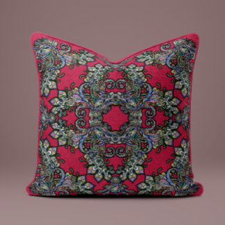 Coussin baroque Splendor à Crimson