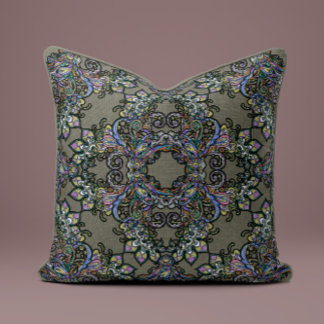 Coussin baroque Splendor en Gris de Pierre