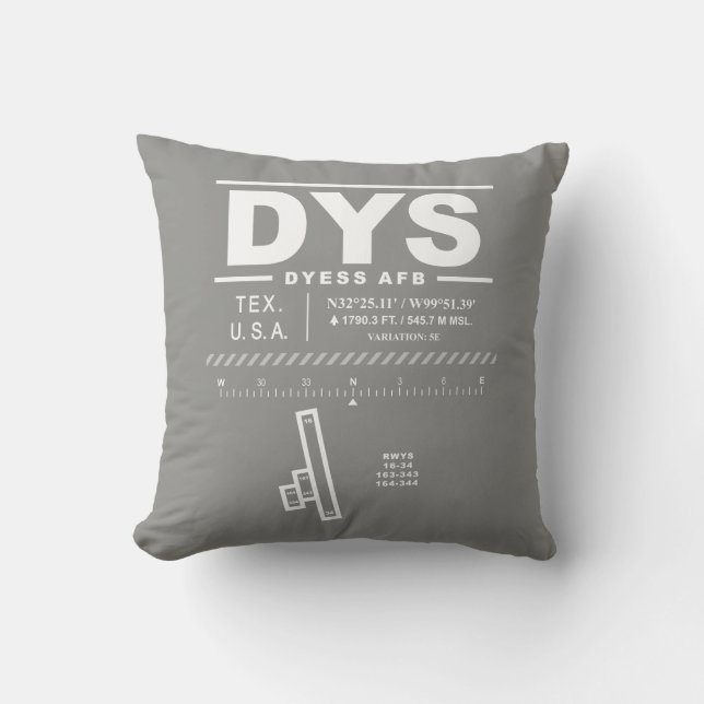 Coussin Base aérienne Dyess AFB DYS (Recto)