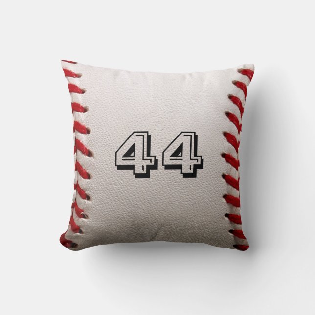 Coussin Baseball avec numéro personnalisable (Recto)