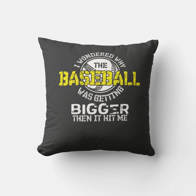 Coussin Baseball - Baseball De Plus En Plus Grand (Recto)