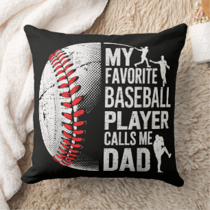 Coussin Baseball Mon Joueur Favori M'appelle Papa