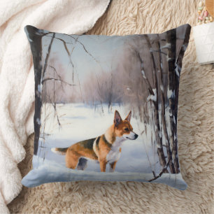 Coussin Basenji Laisser neiger Noël