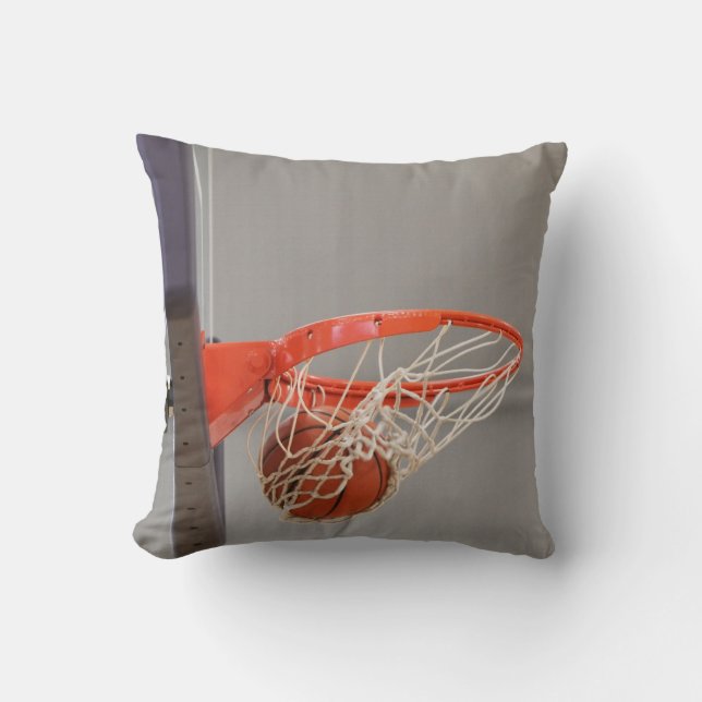Coussin Basket-ball bruissant dans le carreau net (Recto)