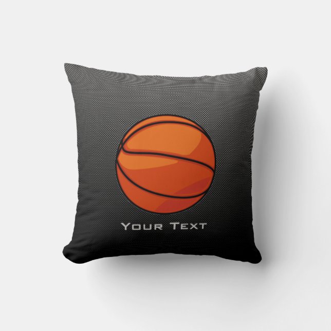 Coussin Basket-ball de regard de fibre de carbone (Recto)