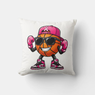 Coussin Basket-ball de sensibilisation au cancer du sein