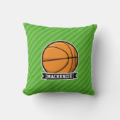 Coussin Basket-ball; Grandes vertes (Recto)
