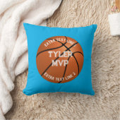 Coussin Basket-ball, Nom de l'enfant, MVP/Numéro, 2 lignes (Couverture)