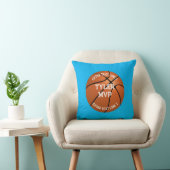 Coussin Basket-ball, Nom de l'enfant, MVP/Numéro, 2 lignes (Chaise)