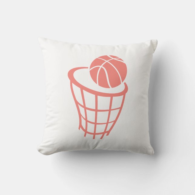 Coussin Basket-ball rose corail (Recto)