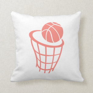 Coussin Basket-ball rose corail