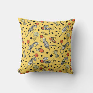 Coussin Basketball jeu sans couture motif avec doodé migno