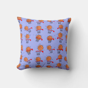 Coussin Basketball - Motif de balle et de cerceau