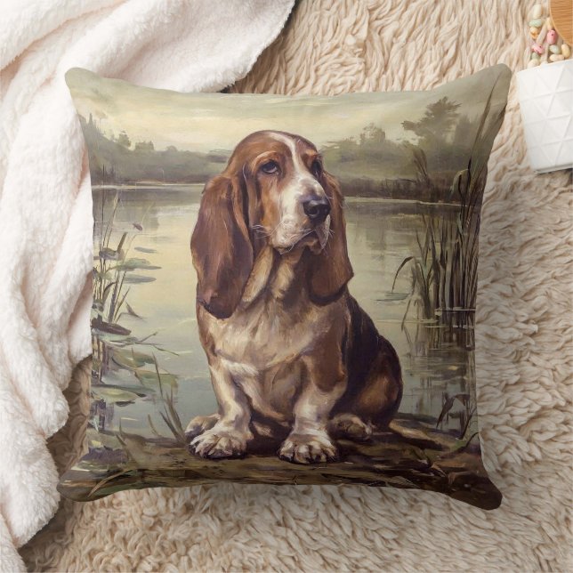 Coussin Basset Hound (Couverture)