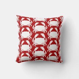 Coussin Bassin nautique Motif de crabe rouge et blanc