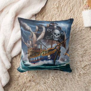 Coussin Bataille de pirates assaut des mers tempétueuses à