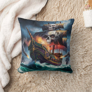 Coussin Bataille de pirates assaut des mers tempétueuses à