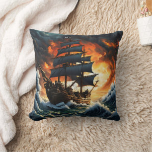 Coussin Bataille de pirates assaut des mers tempétueuses a