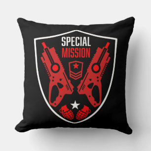 Coussin Bataille de pistolet à fléchettes pour garçons