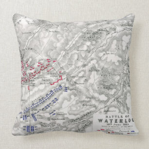 Coussin Bataille de waterloo, le 18 juin 1815, feuille