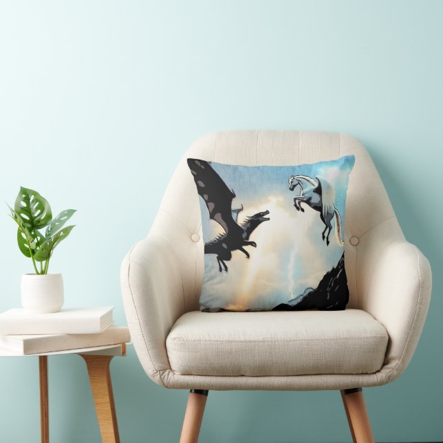 Coussin Bataille du dragon et de Pégase (Chaise)
