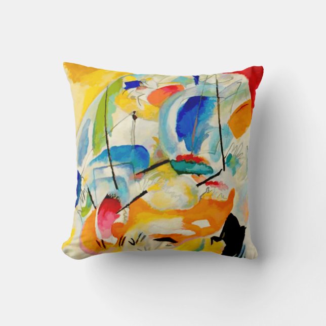 Coussin Bataille maritime de Kandinsky 1913 (Recto)