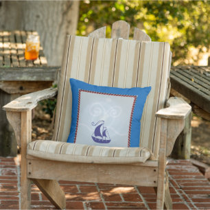Coussin Bateau à voile avec cadre à corde