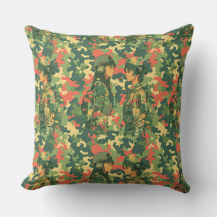 Coussin Bateau à voile avec voile écarlate motif aquarelle