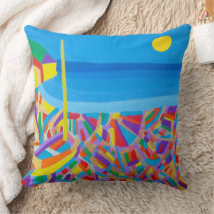 Coussin Bateau à voile près de Sea Throw Pillow