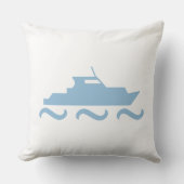 Coussin Bateau bleu bébé (Recto)