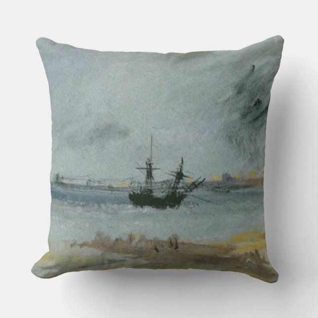 Coussin Bateau de Joseph Mallord William Turner | échoué, (Recto)