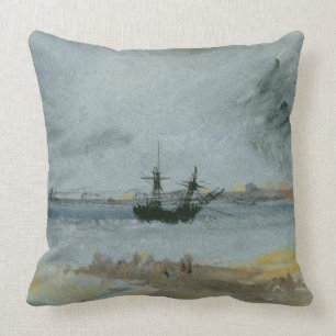 Coussin Bateau de Joseph Mallord William Turner   échoué
