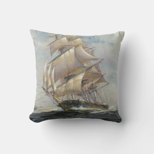 Coussin Bateau de navigation antique (Recto)