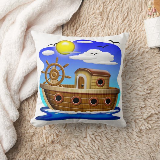 Coussin Bateau de pêche dessin animé  (Couverture)