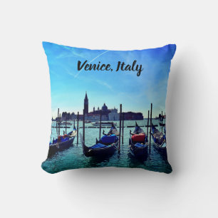 Coussin Bateau Venise Gondolas Italie Ciel bleu