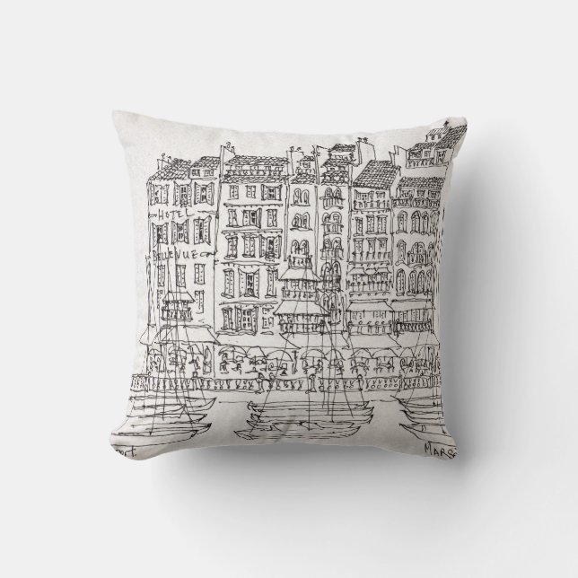 Coussin Bateau Vieux-Port| Marseille, France (Recto)