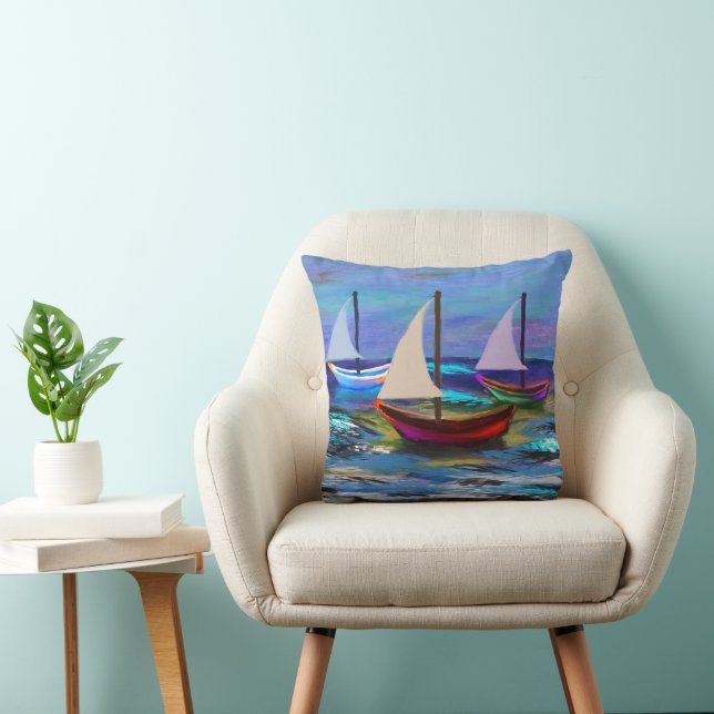 Coussin Bateaux à la couverture polaire en mer (Chaise)