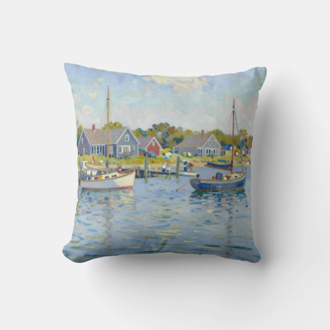 Coussin Bateaux à voile Impressionnisme Nouvelle-Angleterr (Recto)
