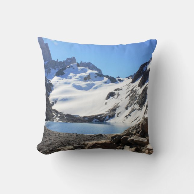 Coussin Bâti proche Fitz Roy de lac glacier (Recto)