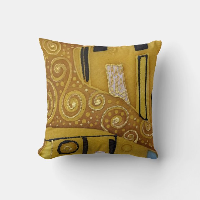 Coussin Batik Beauté : Arrière - plan traditionnel (Recto)