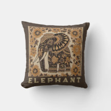 Batik Elephant Vintage Style Design, Retro 