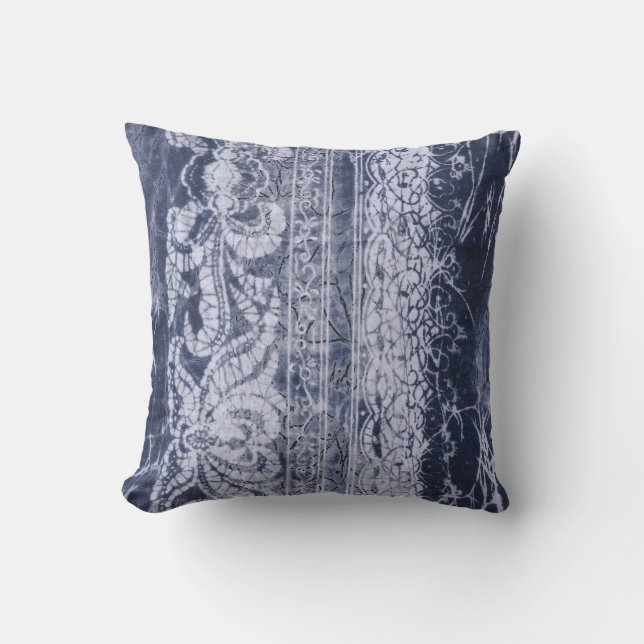 Coussin Batik, Indigo (Recto)