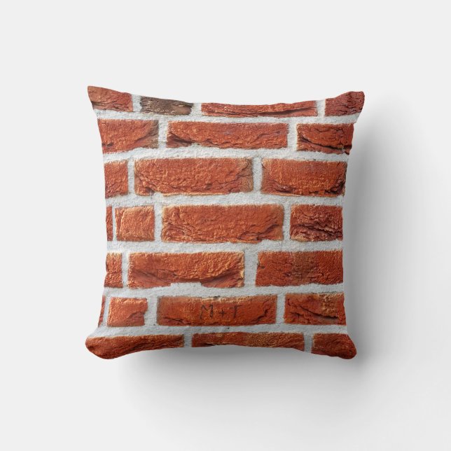 Coussin Bâtiment arrière - plan mur en briques (Recto)