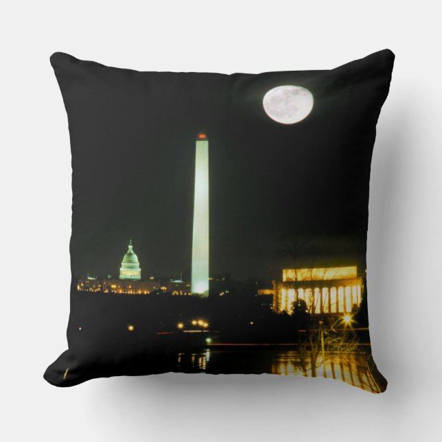 Coussin Bâtiment de capitol, le Lincoln Memorial, (Recto)
