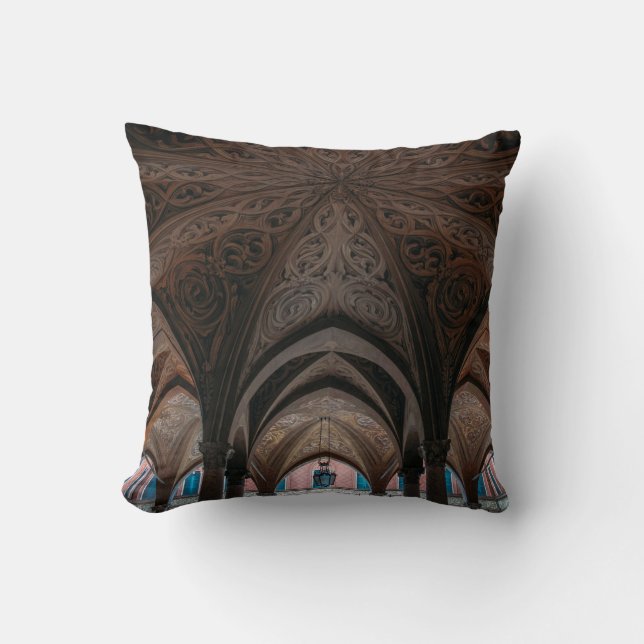 Coussin Bâtiment en bois Brown et noir intérieur (Recto)