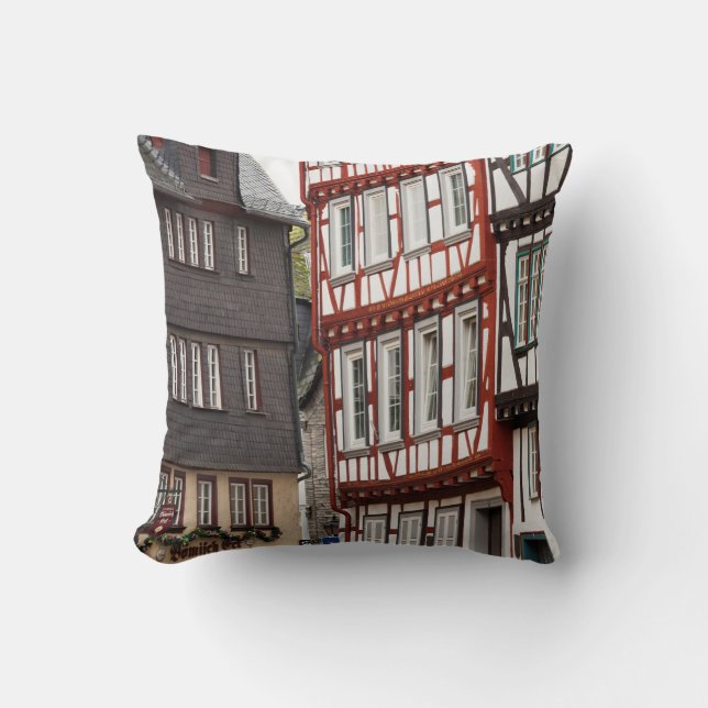Coussin Bâtiments de ville à colombages (Recto)