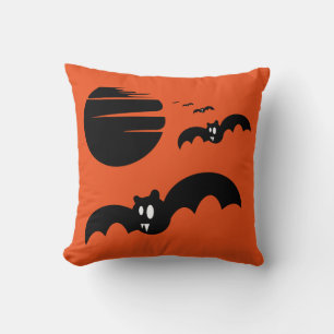 Coussin Bats drôles et heureux pour Halloween Trick or Tre