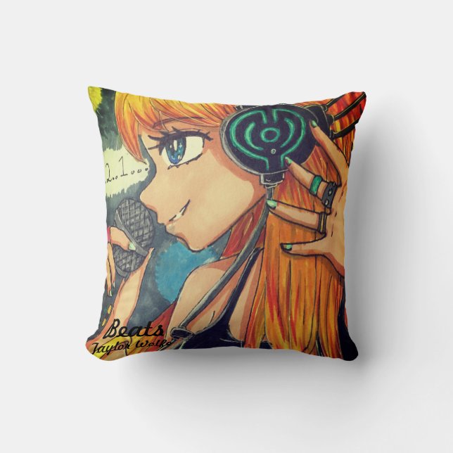 Coussin Battements par Taylor Wolfe (Recto)